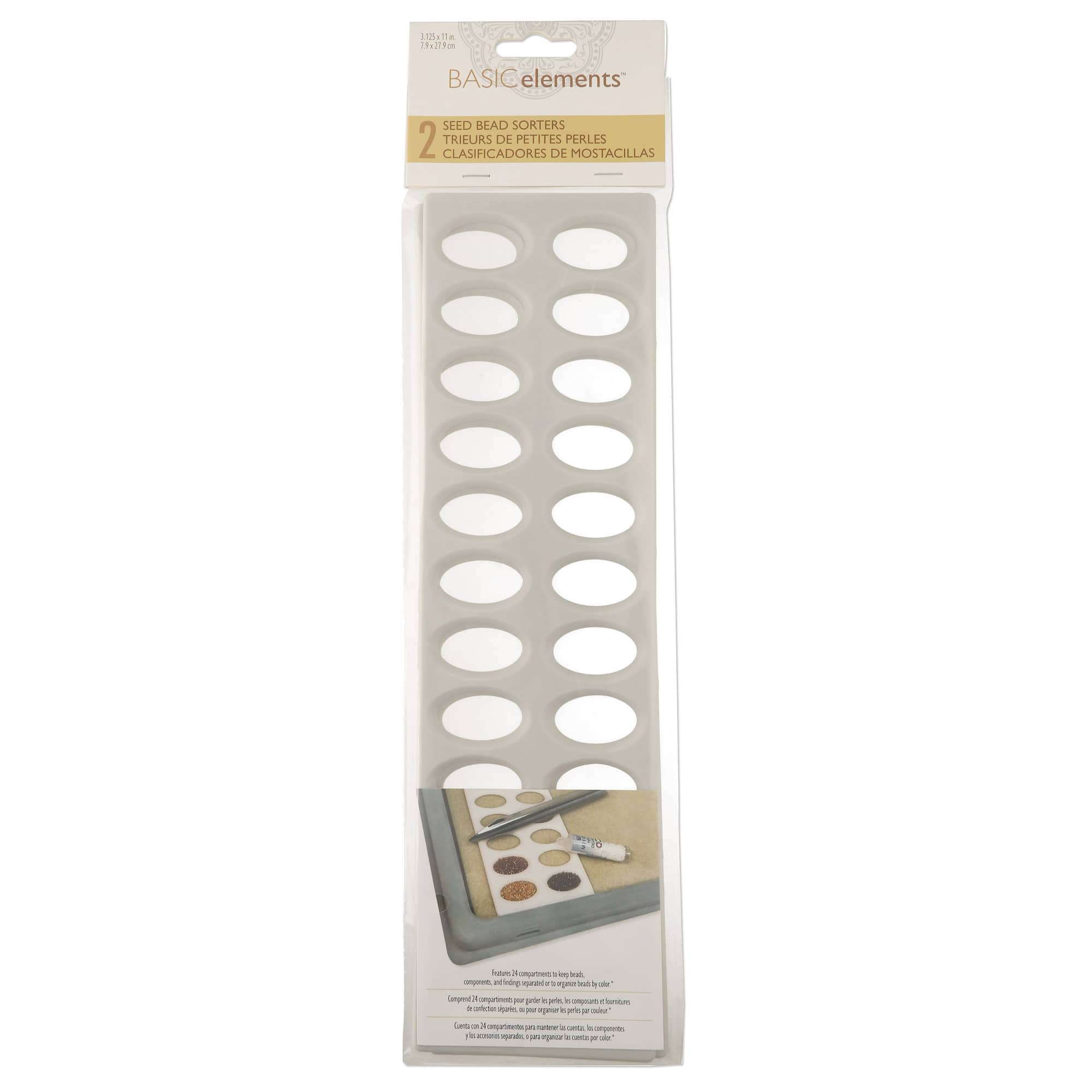 The Beadsmith® BASIC elements™ 24-Hole Seed Bead Sorters, 2ct.